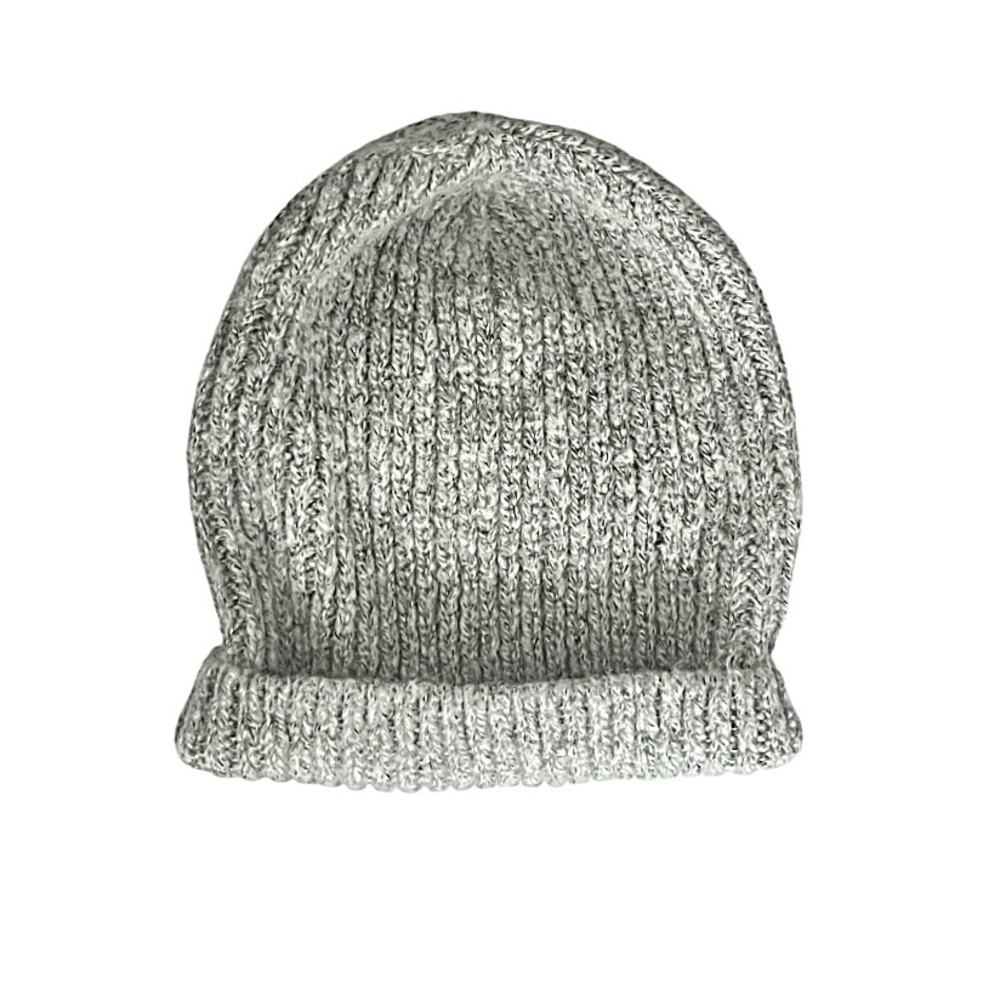 Hand Knitted Wool Hat | Vintage Gray Beanie